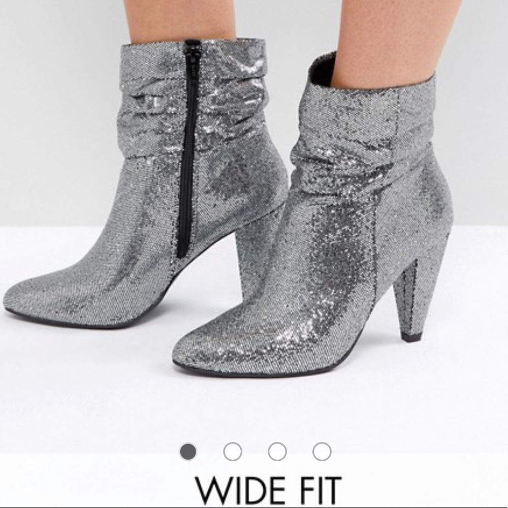 ASOS New Look Wide Fit Slouchy Glitter Boots